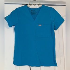 Figs Women’s Catarina One Pocket Scrub Top Small - Teal